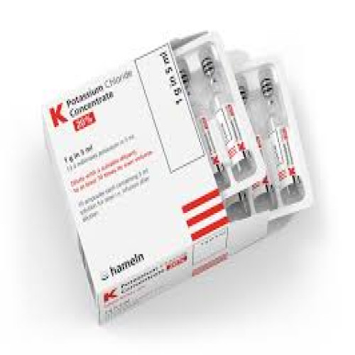 Potassium chloride 1.5g/10ml Solution for I.V Infusion (10 Ampoules) by Hamel